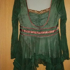 Forest flounce shirt